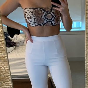 Snake print bandeau top!